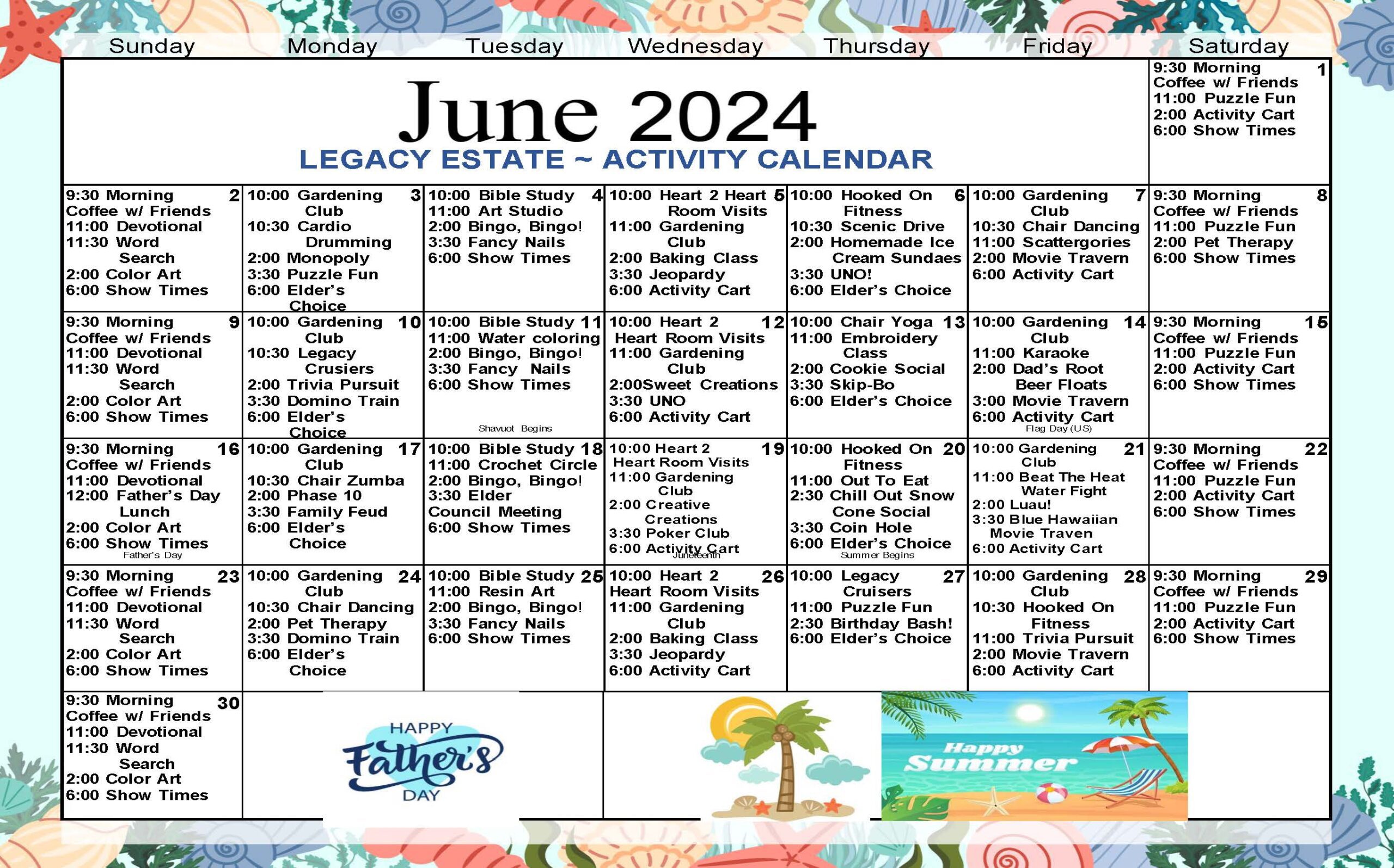 June Activities 2024